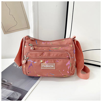 Square Canvas Crossbody Bag For Women Featuring Unique Printing Design