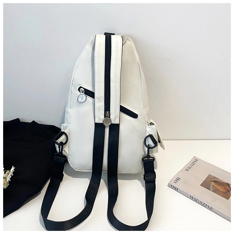 Oxford Cloth Fanny Pack For Women In Oval Shape, Stylish Chest And Waist Bag