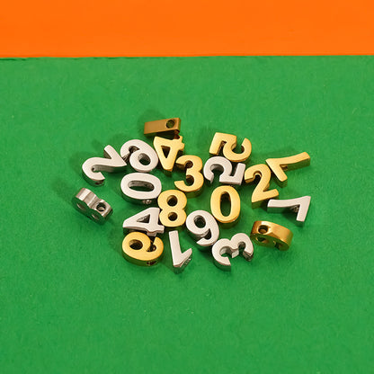Steel Color Number Pendant Jewelry Accessory, 1 Piece