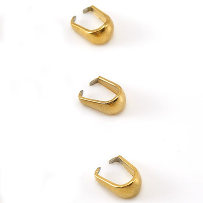 304 Stainless Steel Melon Seed Buckle Jewelry Accessory In Golden, Perfect For Love Charms