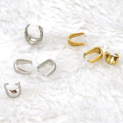 304 Stainless Steel Melon Seed Buckle Jewelry Accessory In Golden, Perfect For Love Charms