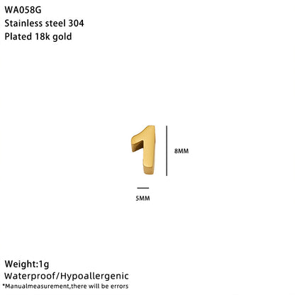 Steel Color Number Pendant Jewelry Accessory, 1 Piece