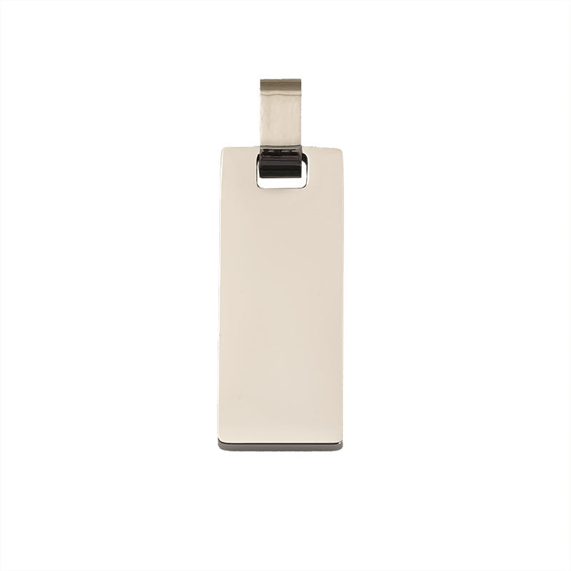 Rectangle Pendant For Love Charms In Steel Color