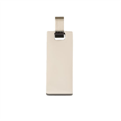 Rectangle Pendant For Love Charms In Steel Color