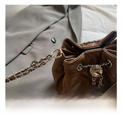 Bucket Shoulder Bag For Women In PU Leather, Stylish And Practical Design