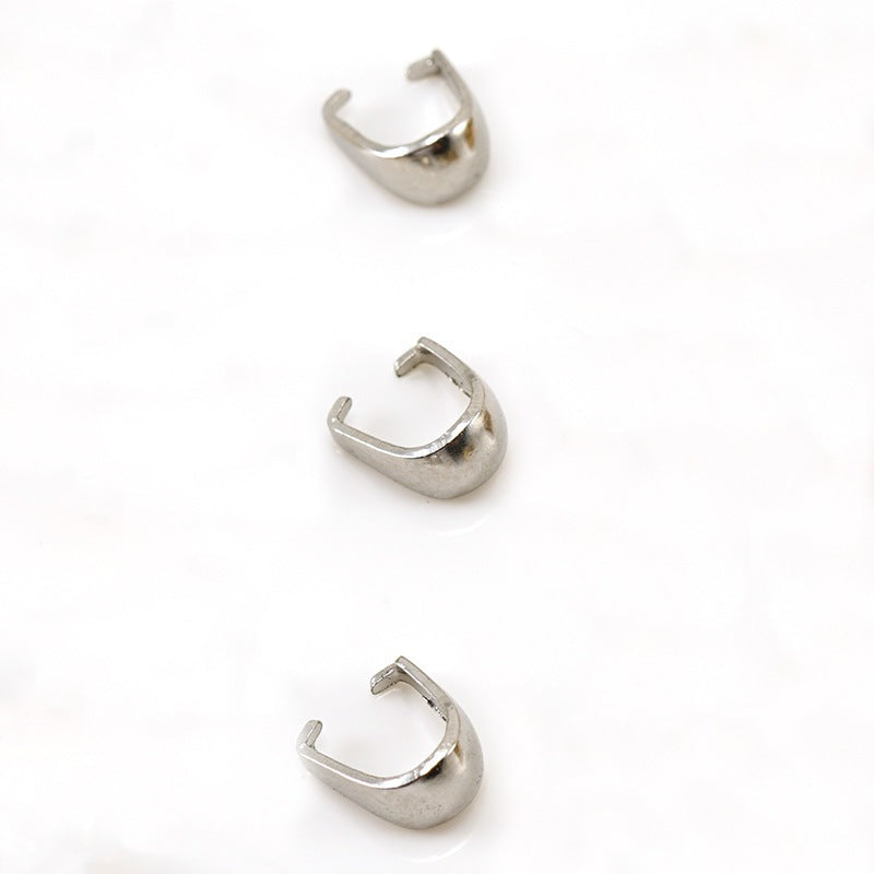 304 Stainless Steel Melon Seed Buckle Jewelry Accessory In Golden, Perfect For Love Charms