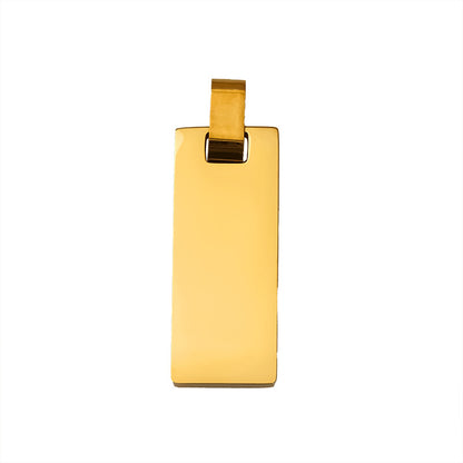 Rectangle Pendant For Love Charms In Steel Color