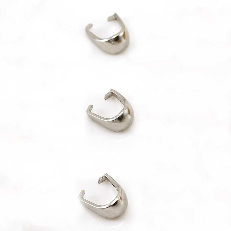 304 Stainless Steel Melon Seed Buckle Jewelry Accessory In Golden, Perfect For Love Charms