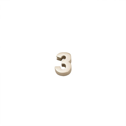 Steel Color Number Pendant Jewelry Accessory, 1 Piece