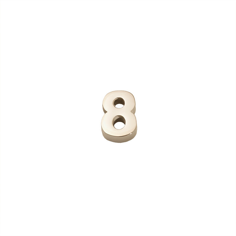 Steel Color Number Pendant Jewelry Accessory, 1 Piece