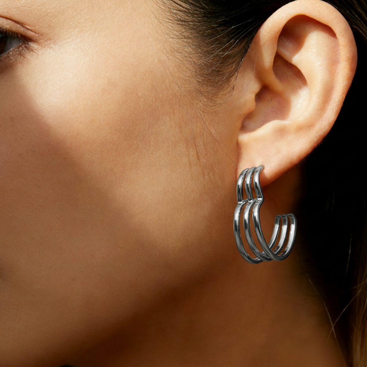 Heart Shape Earrings For Women Featuring Electroplated 304 Stainless Steel With 18K Real Gold PVD Coated Plating