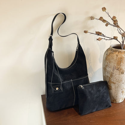 Square Flannel Tote Bag For Women, Stylish And Durable Shoulder Bag