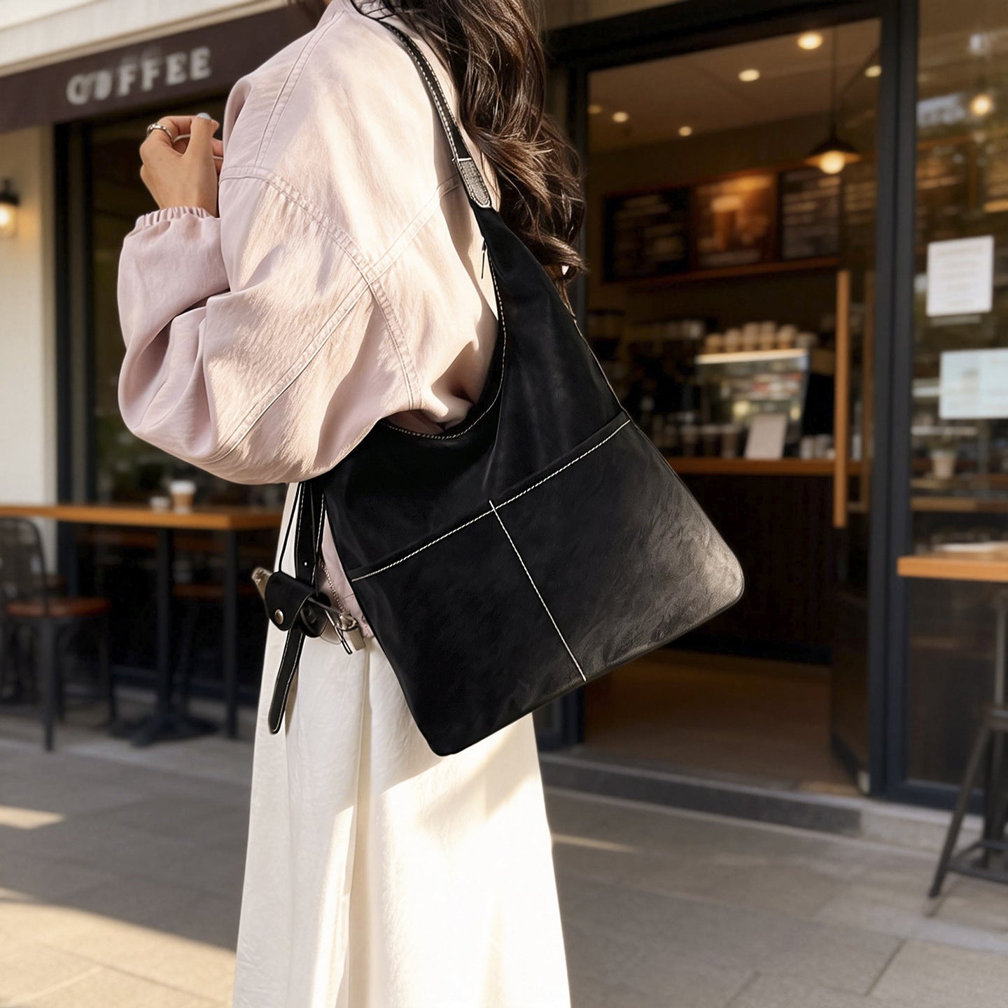 Square Flannel Tote Bag For Women, Stylish And Durable Shoulder Bag