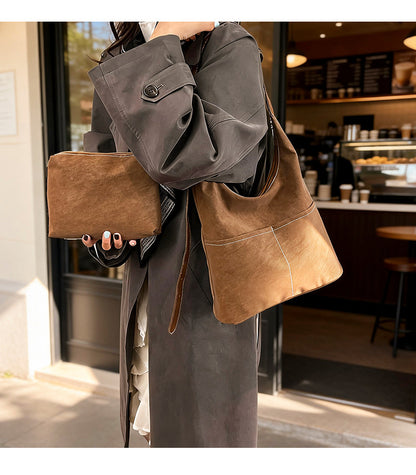 Square Flannel Tote Bag For Women, Stylish And Durable Shoulder Bag