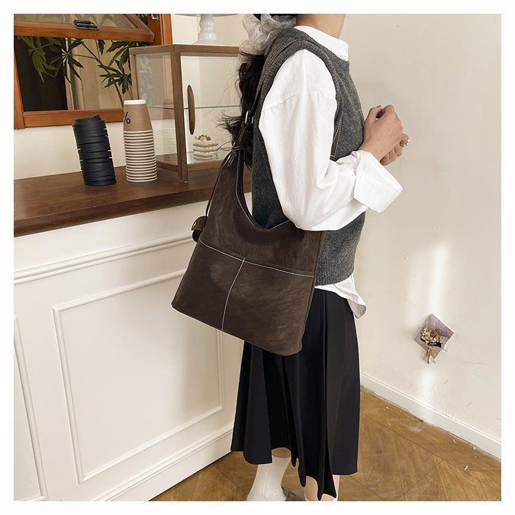 Square Flannel Tote Bag For Women, Stylish And Durable Shoulder Bag