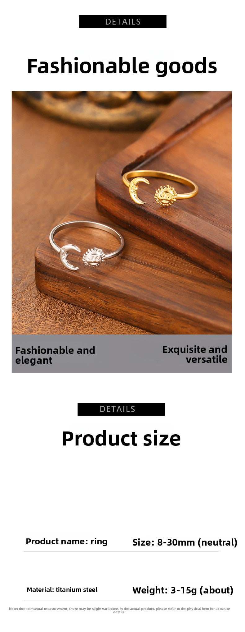 Unisex Star Ring In Golden Color For Everyday Wear