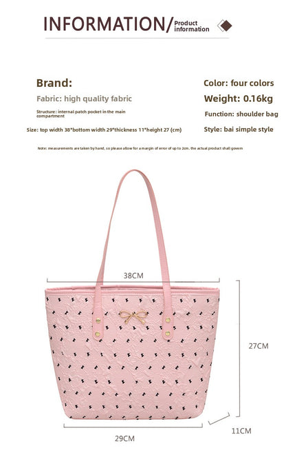 Polyester Bucket Shoulder Bag With Printing Pattern, Stylish And Durable Tote For Women