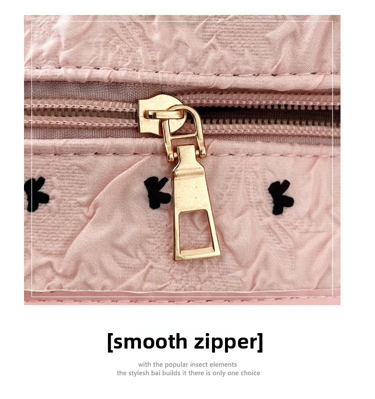 Polyester Bucket Shoulder Bag With Printing Pattern, Stylish And Durable Tote For Women