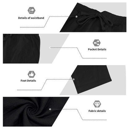 Men's Casual Solid Color Full Length Linen Casual Pants For Everyday Wear