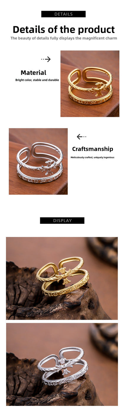 For Irregular Open Rings Made Of 304 Stainless Steel In Golden Color