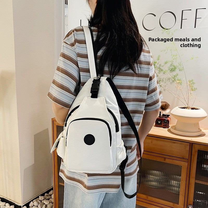 Oxford Cloth Fanny Pack For Women In Oval Shape, Stylish Chest And Waist Bag