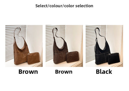 Square Flannel Tote Bag For Women, Stylish And Durable Shoulder Bag