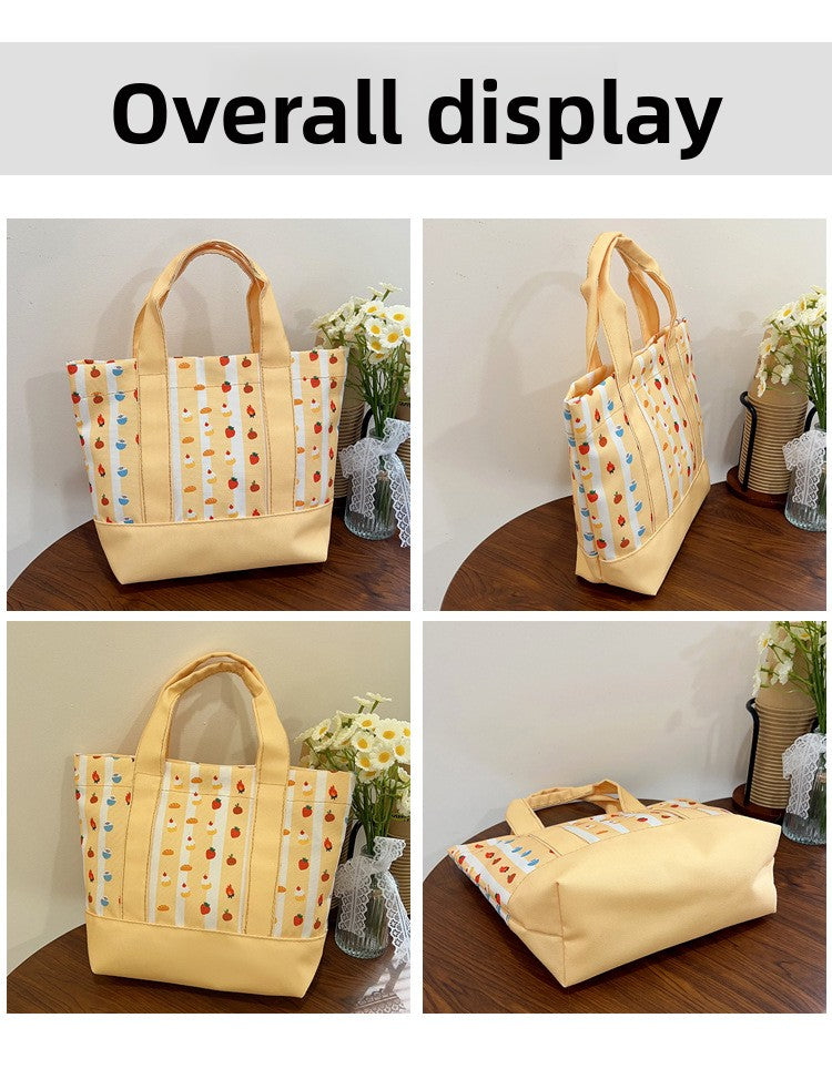 Square Canvas Bag For Women, Stylish And Durable Tote In Classic Design