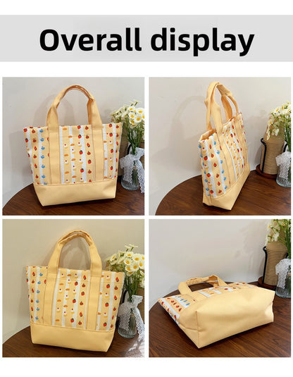 Square Canvas Bag For Women, Stylish And Durable Tote In Classic Design