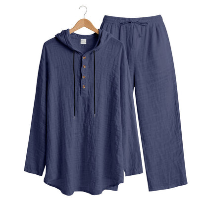 Men's Casual Linen Pants Co-ord Set In Army Green, Perfect For Everyday Casual Wear