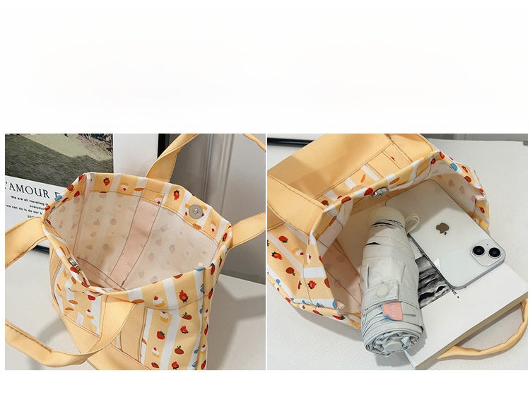 Square Canvas Bag For Women, Stylish And Durable Tote In Classic Design