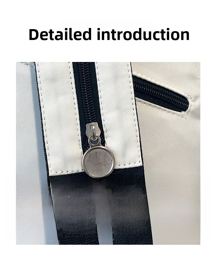 Oxford Cloth Fanny Pack For Women In Oval Shape, Stylish Chest And Waist Bag
