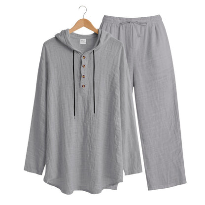 Men's Casual Linen Pants Co-ord Set In Army Green, Perfect For Everyday Casual Wear