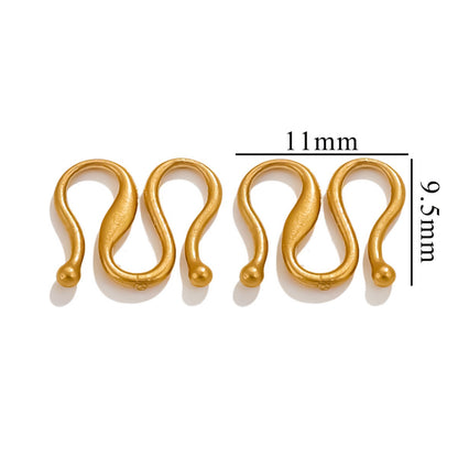 Handmade Jewelry Connectors With PVD Coated Electroplated Golden Finish Featuring S Hook Clasp Fish Hook Closure