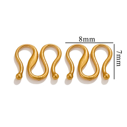 Handmade Jewelry Connectors With PVD Coated Electroplated Golden Finish Featuring S Hook Clasp Fish Hook Closure