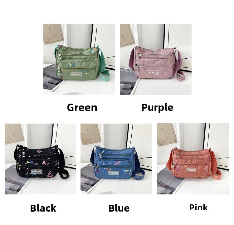 Square Canvas Crossbody Bag For Women Featuring Unique Printing Design