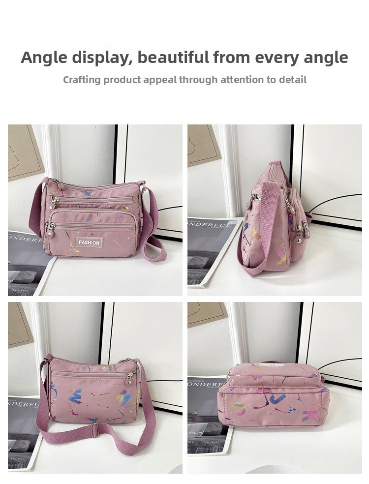 Square Canvas Crossbody Bag For Women Featuring Unique Printing Design