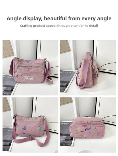 Square Canvas Crossbody Bag For Women Featuring Unique Printing Design