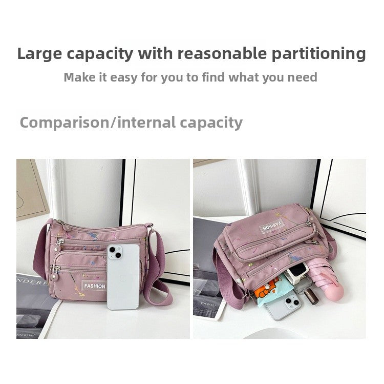 Square Canvas Crossbody Bag For Women Featuring Unique Printing Design