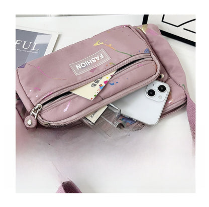 Square Canvas Crossbody Bag For Women Featuring Unique Printing Design