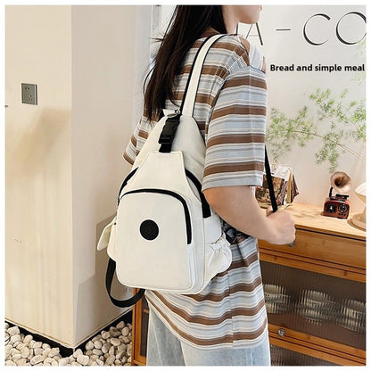 Oxford Cloth Fanny Pack For Women In Oval Shape, Stylish Chest And Waist Bag