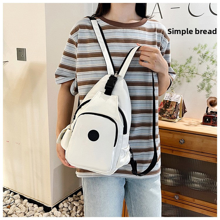 Oxford Cloth Fanny Pack For Women In Oval Shape, Stylish Chest And Waist Bag