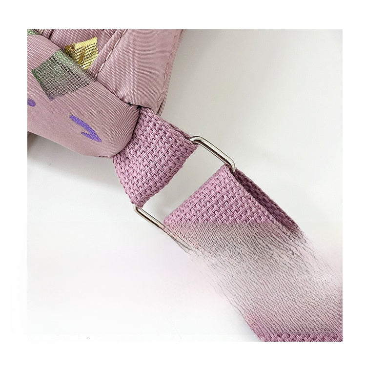 Square Canvas Crossbody Bag For Women Featuring Unique Printing Design
