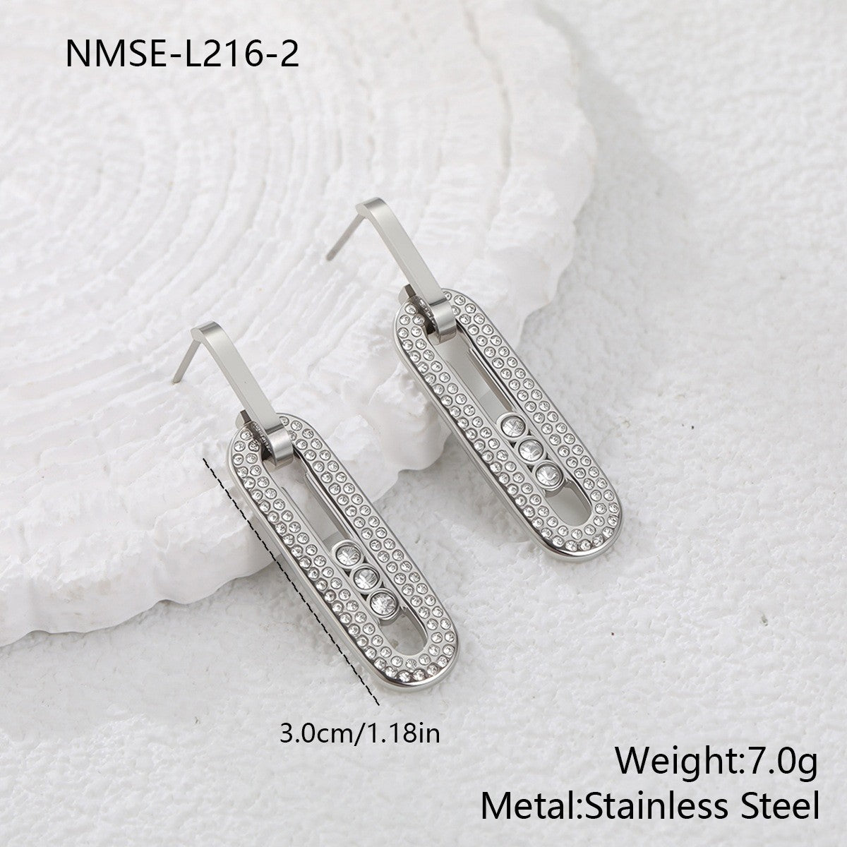 Geometric Earrings For Women Made Of 304 Stainless Steel Featuring Electroplated 18K Real Gold Plated Finish