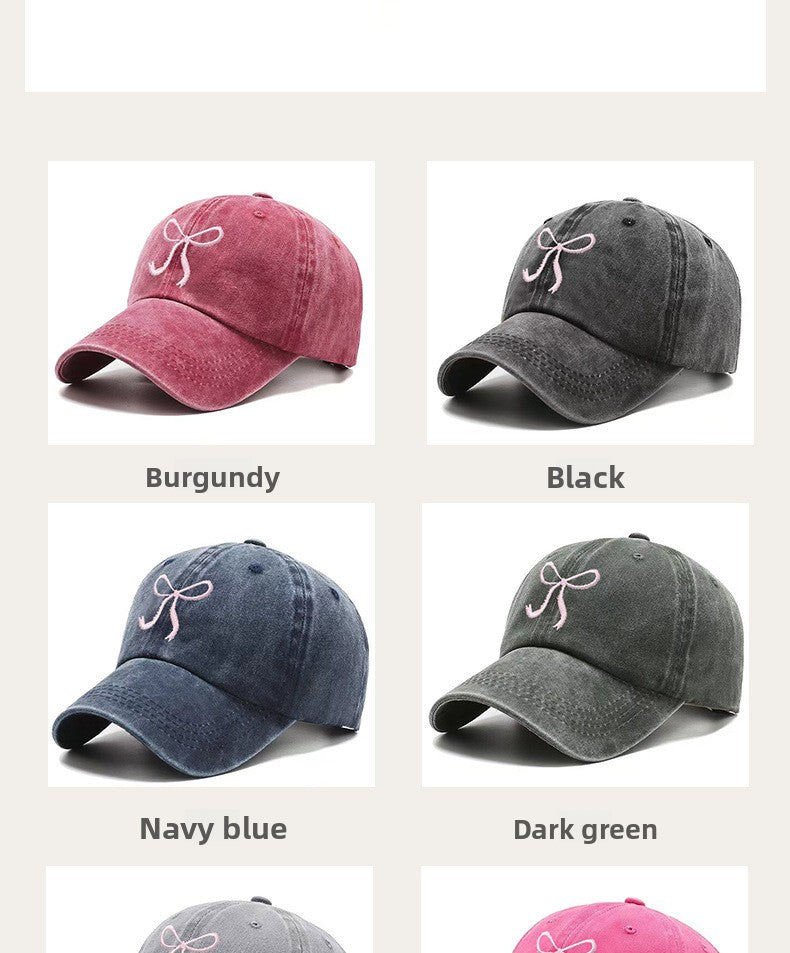 Modern Style Baseball Cap With Curved Brim Featuring Bow Tie Design In Grey, Made Of Polyester With Printing Craft