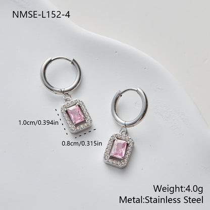 Geometric Earrings For Women Made Of 304 Stainless Steel Featuring Electroplated 18K Real Gold Plated Finish