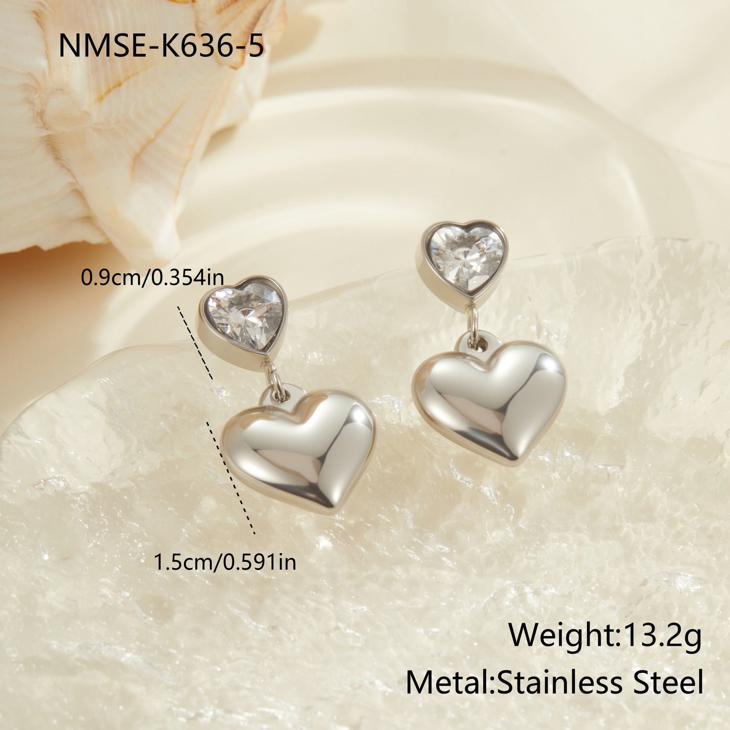 Geometric Earrings For Women Made Of 304 Stainless Steel Featuring Electroplated 18K Real Gold Plated Finish