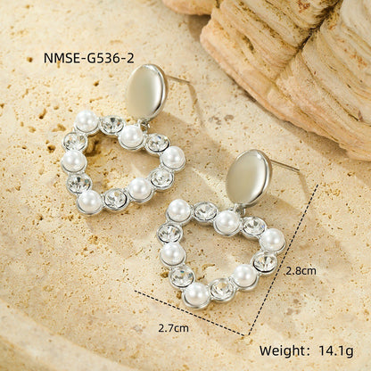 Geometric Earrings For Women Made Of 304 Stainless Steel Featuring Electroplated 18K Real Gold Plated Finish