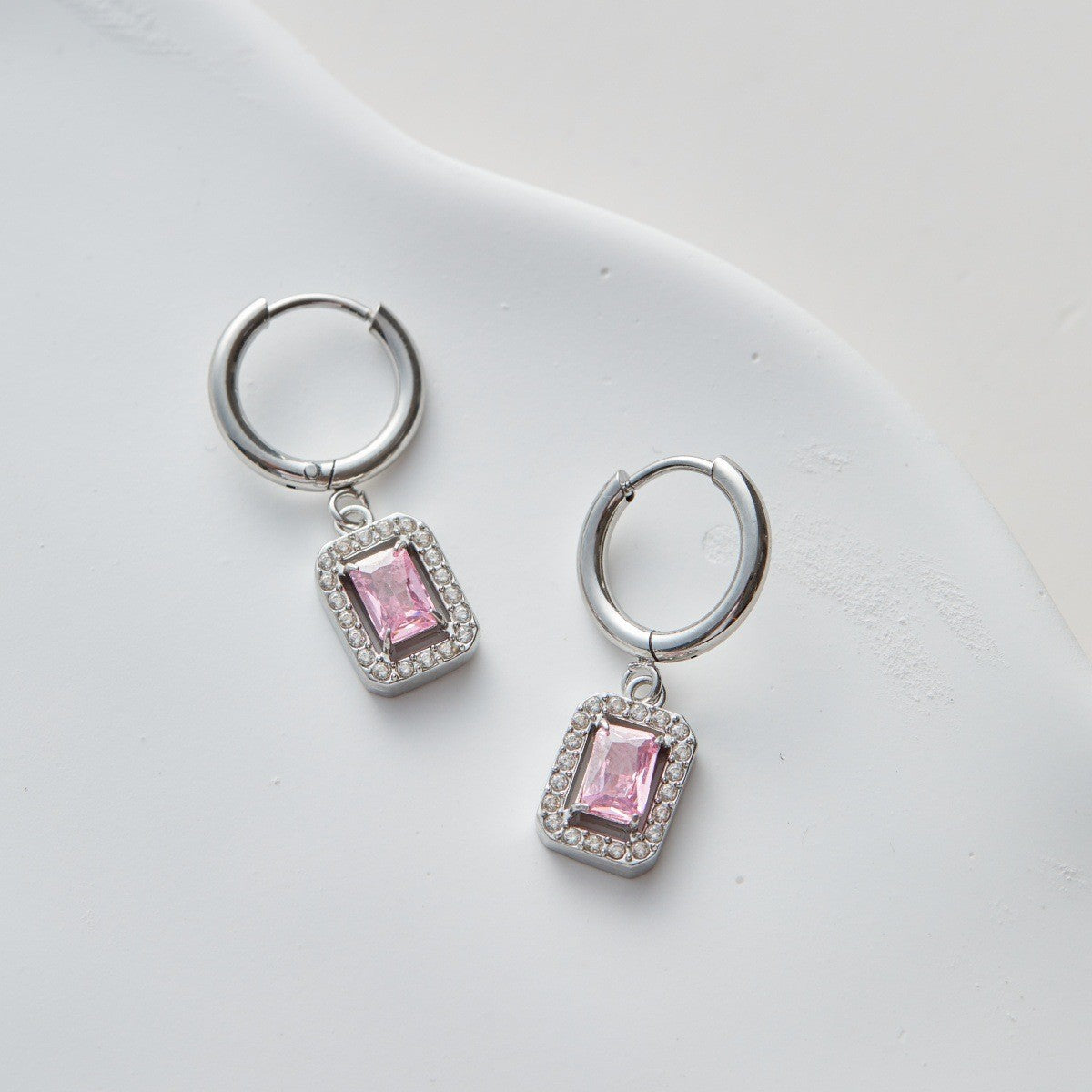 Geometric Earrings For Women Made Of 304 Stainless Steel Featuring Electroplated 18K Real Gold Plated Finish