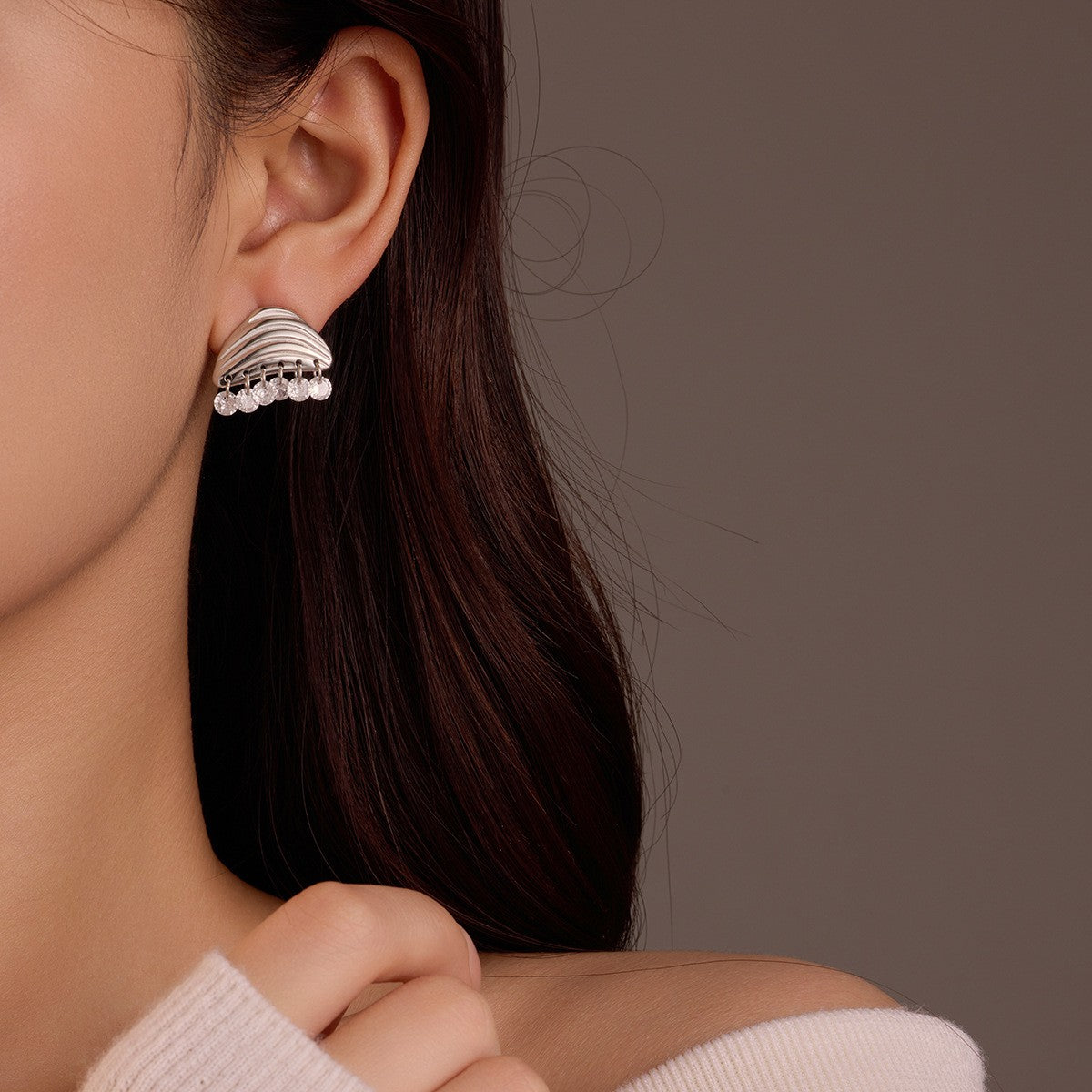 Geometric Earrings For Women Made Of 304 Stainless Steel Featuring Electroplated 18K Real Gold Plated Finish