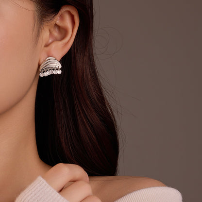 Geometric Earrings For Women Made Of 304 Stainless Steel Featuring Electroplated 18K Real Gold Plated Finish